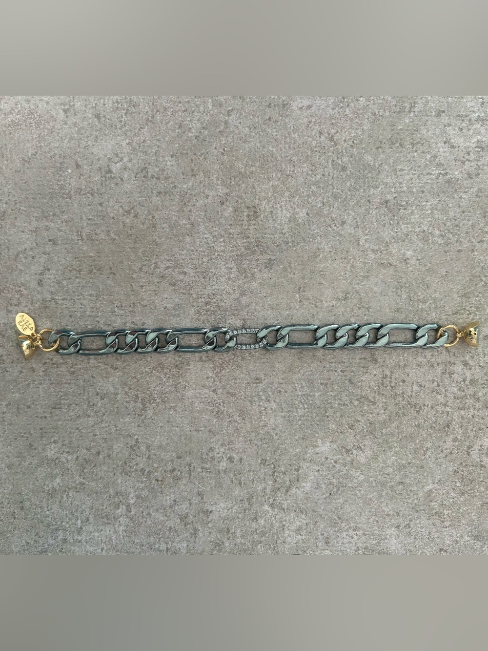 By Alexa Rae BAR Bracelet Magnetic Jewelry Green Blue Chain Link